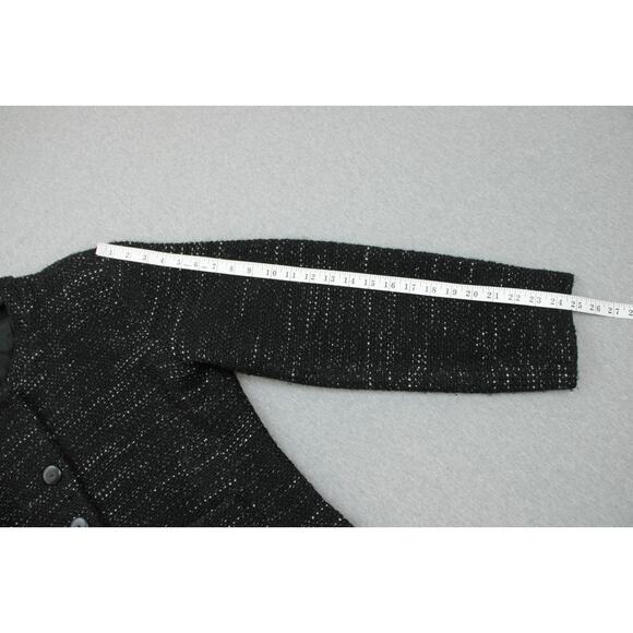 Chicos Blazer Womens 3 Black Collarless Pockets 4 Buttons Long Sleeve - Picture 7 of 8